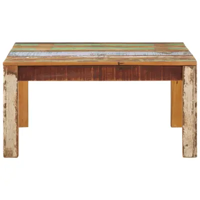 Klubska mizica - kavna mizica - Nizka mizica 80x80x40 cm trden predelan les