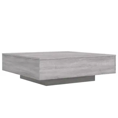 Klubska mizica - kavna mizica - Nizka mizica siva sonoma 100x100x31 cm inženirski les