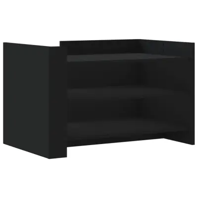 Klubska mizica - kavna mizica - Nizka mizica črna 80x50x50 inženirski les