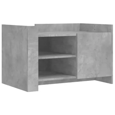 Klubska mizica - kavna mizica - Nizka mizica betonsko siva 80x50x50 cm inženirski les