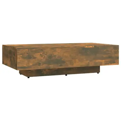 Klubska mizica - kavna mizica - Nizka mizica dimljeni hrast 100x49,5x31 cm inženirski les