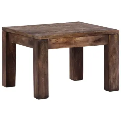 Klubska mizica - kavna mizica - Nizka mizica 50x50x35 cm trden mangov les