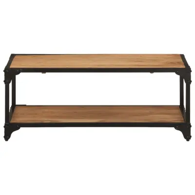Klubska mizica - kavna mizica - Nizka mizica 90x45x35 cm trden akacijev les
