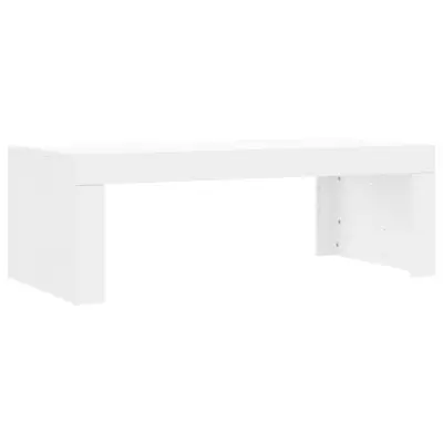 Klubska mizica - kavna mizica - Nizka mizica bela 102x50x36 cm inženirski les