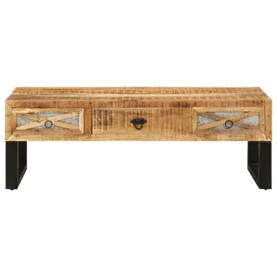 Klubska mizica - kavna mizica - Nizka mizica 110x50x38 cm trden mangov les