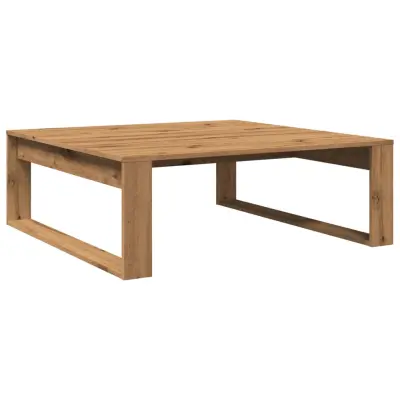 Klubska mizica - kavna mizica - Nizka mizica artisan hrast 100x100x35 cm inženirski les