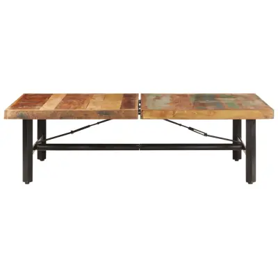 Klubska mizica - kavna mizica - Nizka mizica 142x90x42 cm trden predelan les