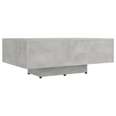 Klubska mizica - kavna mizica - Nizka mizica betonsko siva 85x55x31 cm iverna plošča