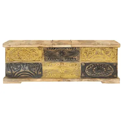 Klubska mizica - kavna mizica - Nizka mizica 100x50x35 cm trden mangov les