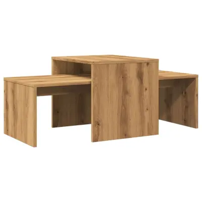 Klubska mizica - kavna mizica - Nizka mizica artisan hrast 100x48x40 cm inženirski les