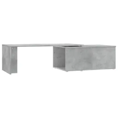 Klubska mizica - kavna mizica - Nizka mizica betonsko siva 150x50x35 cm iverna plošča