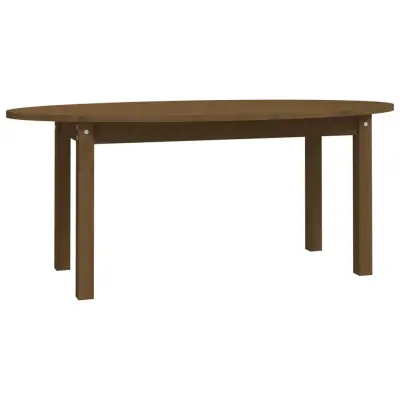Klubska mizica - kavna mizica - Nizka mizica medeno rjava 110x55x45 trdna borovina