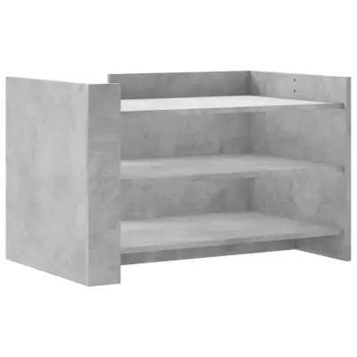 Klubska mizica - kavna mizica - Nizka mizica betonsko siva 80x50x50 cm inženirski les