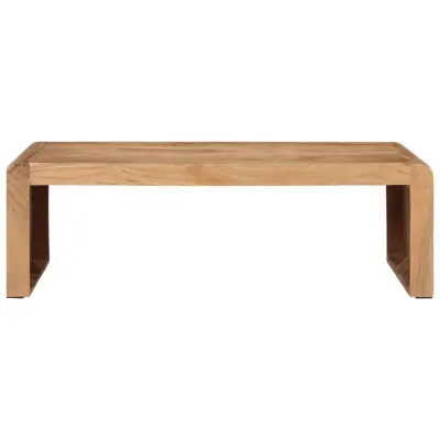 Klubska mizica - kavna mizica - Nizka mizica 110x55x35 cm trden akacijev les