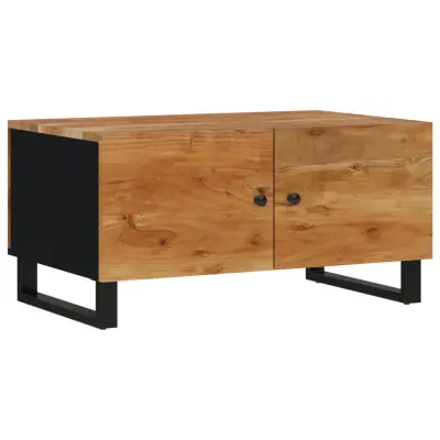 Klubska mizica - kavna mizica - Nizka mizica 80x50x40 cm trden akacijev les in inženirski les