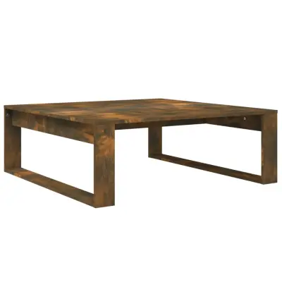 Klubska mizica - kavna mizica - Nizka mizica dimljeni hrast 100x100x35 cm konstruiran les