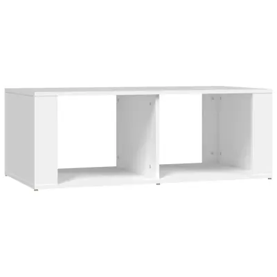 Klubska mizica - kavna mizica - Nizka mizica bela 100x50x36 cm inženirski les