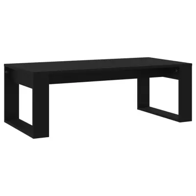 Klubska mizica - kavna mizica - Nizka mizica črna 102x50x35 cm inženirski les