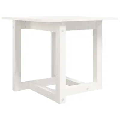 Klubska mizica - kavna mizica - Nizka mizica bela 50x50x45 trdna borovina