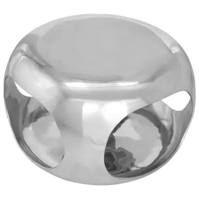 Klubska mizica - kavna mizica - Nizka mizica aluminij 50x50x30 cm srebrna