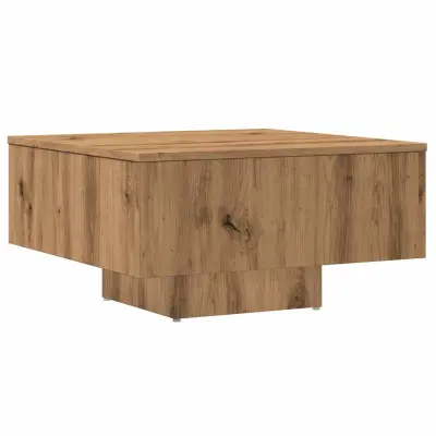 Klubska mizica - kavna mizica - Nizka mizica artisan hrast 60x60x31,5 cm inženirski les