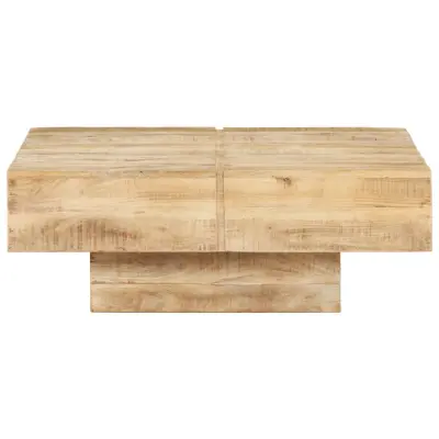 Klubska mizica - kavna mizica - Nizka mizica 80x80x28 cm trden mangov les