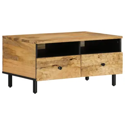 Klubska mizica - kavna mizica - Nizka mizica 80x54x40 cm trden mangov les