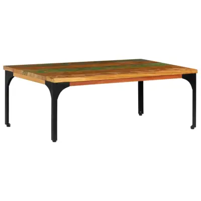 Klubska mizica - kavna mizica - Nizka mizica 100x60x35 cm trden predelan les