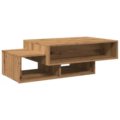 Klubska mizica - kavna mizica - Nizka mizica artisan hrast 105x55x32 cm inženirski les