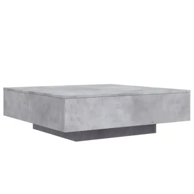 Klubska mizica - kavna mizica - Nizka mizica betonsko siva 100x100x31 cm konstruiran les