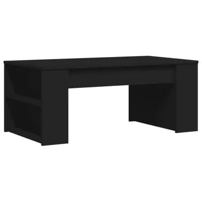 Klubska mizica - kavna mizica - Nizka mizica črna 102x55x42 cm inženirski les