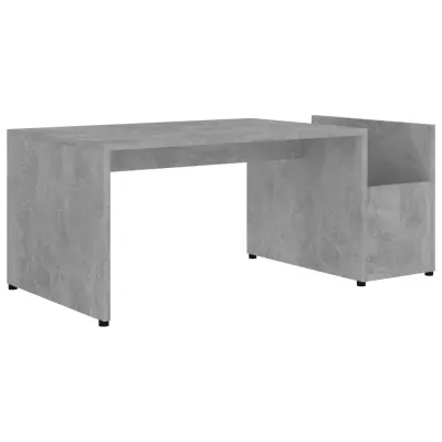 Klubska mizica - kavna mizica - Nizka mizica betonsko siva 90x45x35 cm inženirski les