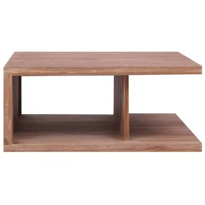 Klubska mizica - kavna mizica - Nizka mizica 70x70x30 cm trdna tikovina