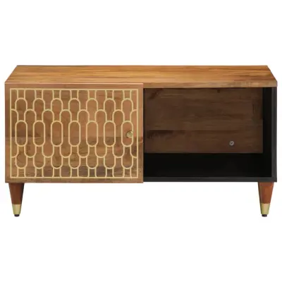Klubska mizica - kavna mizica - Nizka mizica 80x50x40 cm trden mangov les