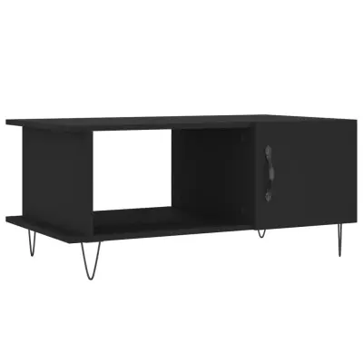 Klubska mizica - kavna mizica - Nizka mizica črna 90x50x40 inženirski les