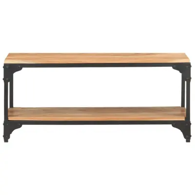 Klubska mizica - kavna mizica - Nizka mizica 90x30x40 cm trden akacijev les