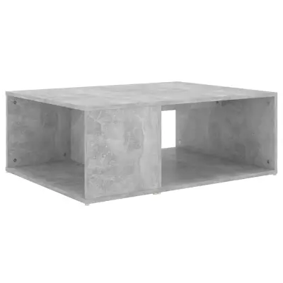 Klubska mizica - kavna mizica - Nizka mizica betonsko siva 90x67x33 cm iverna plošča