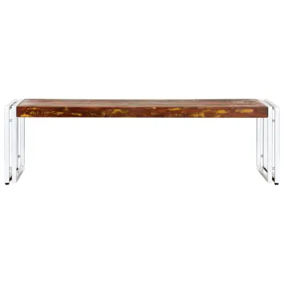 Klubska mizica - kavna mizica - Nizka mizica 120x60x35 cm trden predelan les