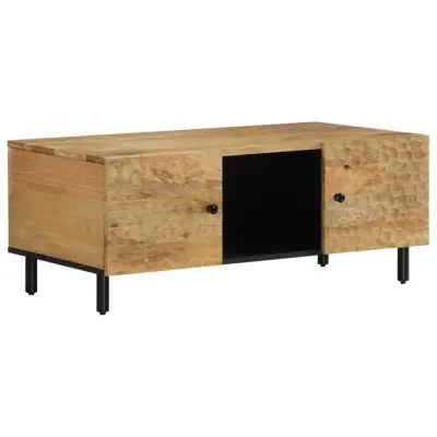 Klubska mizica - kavna mizica - Nizka mizica 100x54x40 cm trden mangov les