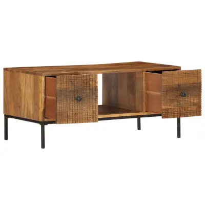 Klubska mizica - kavna mizica - Nizka mizica 90x45x40 cm trden mangov les