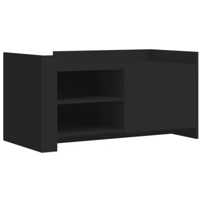 Klubska mizica - kavna mizica - Nizka mizica črna 100x50x50 cm inženirski les
