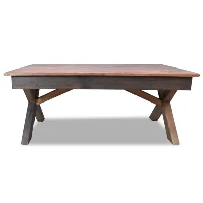 Klubska mizica - kavna mizica - Nizka mizica iz mešanega recikliranega lesa 110x60x45 cm