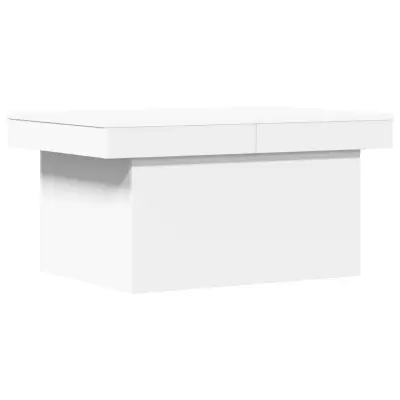 Klubska mizica - kavna mizica - Nizka mizica bela 100x55x40 cm inženirski les