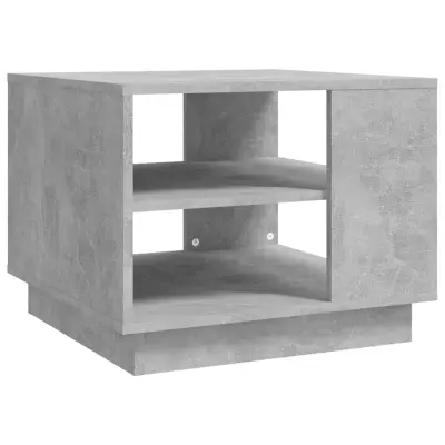 Klubska mizica - kavna mizica - Nizka mizica betonsko siva 55x55x43 cm iverna plošča