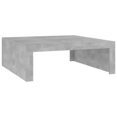 Klubska mizica - kavna mizica - Nizka mizica betonsko siva 100x100x35 cm inženirski les