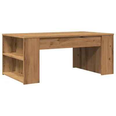 Klubska mizica - kavna mizica - Nizka mizica artisan hrast 102x55x42 cm inženirski les