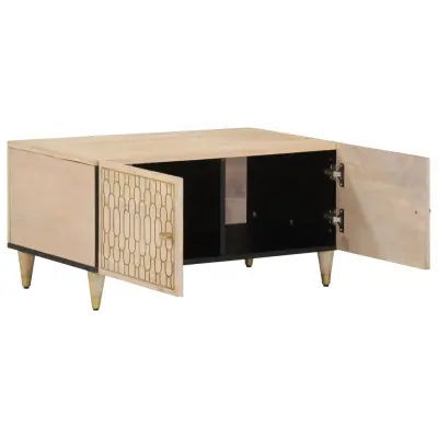 Klubska mizica - kavna mizica - Nizka mizica 80x50x40 cm trden mangov les