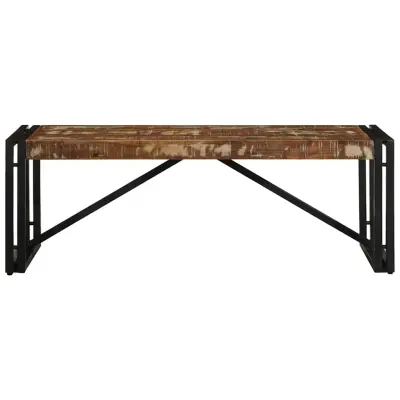Kava miza - kavna mizica - Nizka mizica Multicolor 100x50x35 cm Masivni les Reclaimed