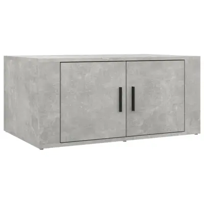 Klubska mizica - kavna mizica - Nizka mizica betonsko siva 80x50x36 cm inženirski les