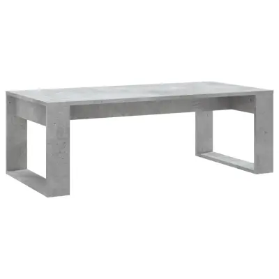 Klubska mizica - kavna mizica - Nizka mizica betonsko siva 102x50x35 cm inženirski les